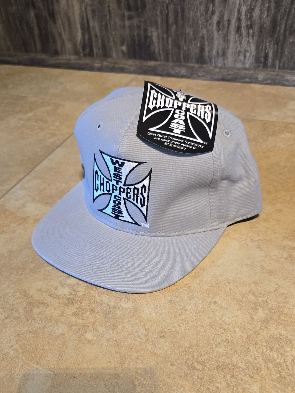 Vintage NWT West Coast Choppers Gray Snapback Hat Gray